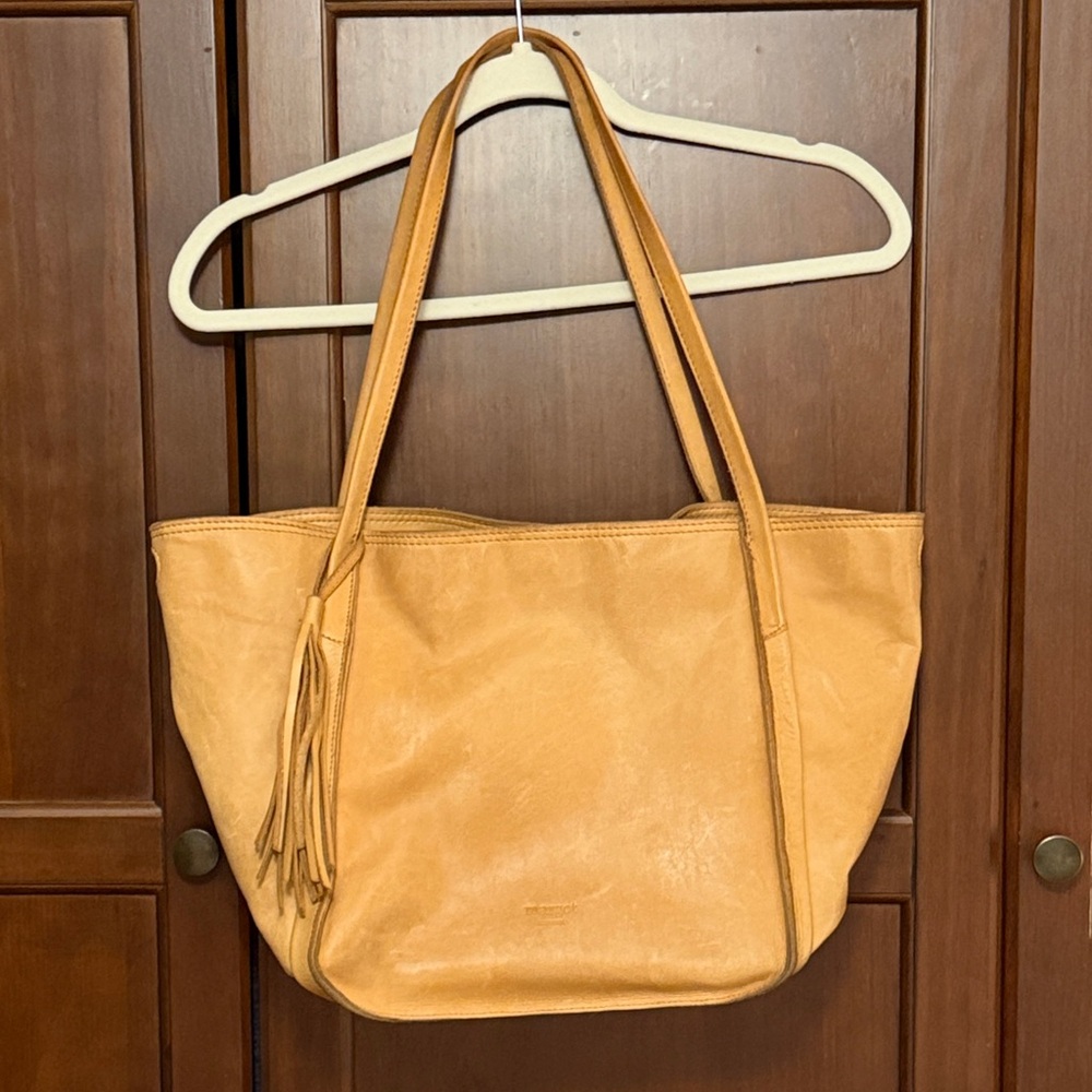 Margot New York Tan Leather Tote Bag
